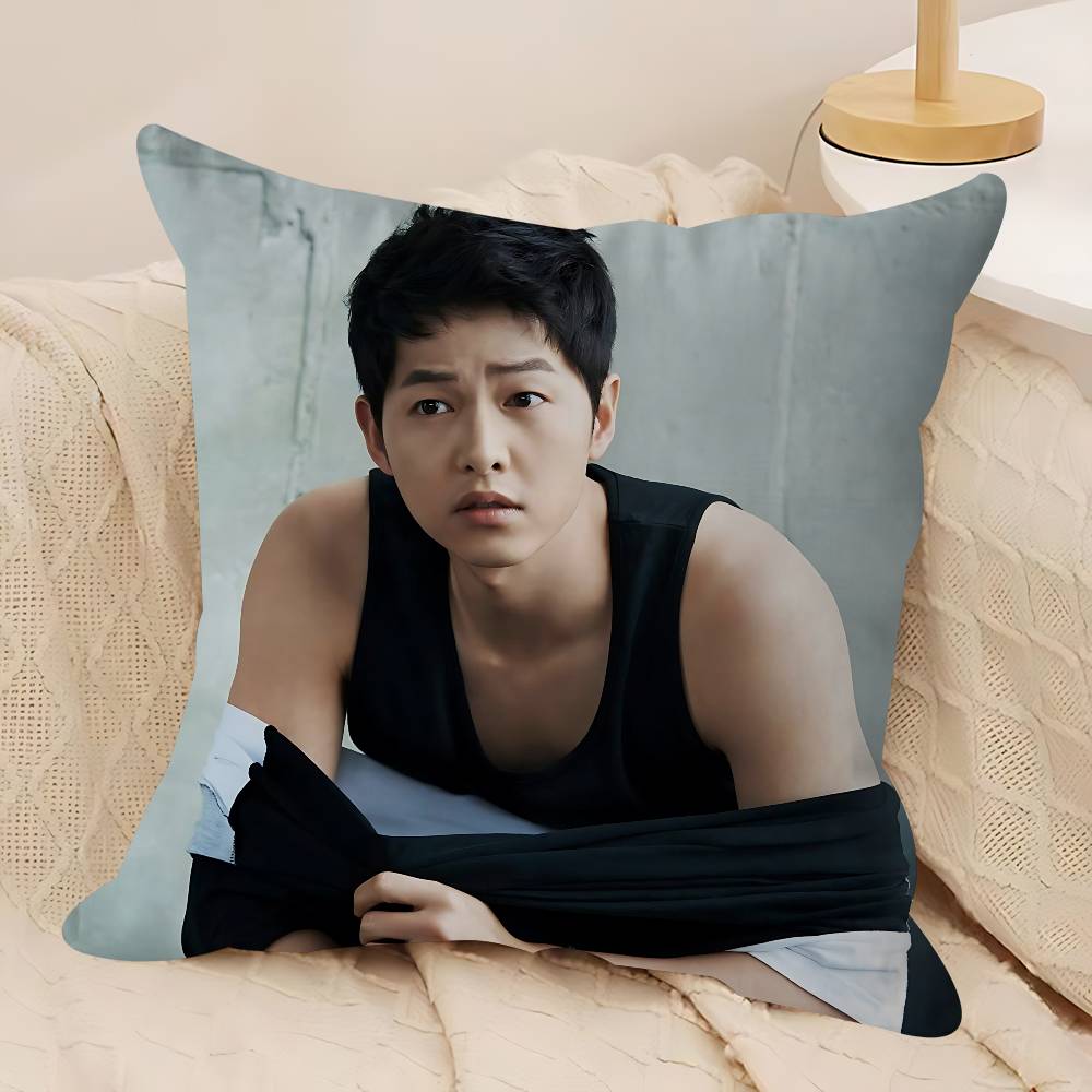 J-Joong-ki Song Kissenbezug Auto Dekokissenbezug Für Sofa Auto Weihnachtsgeschenk 40x40cm 45x45cm