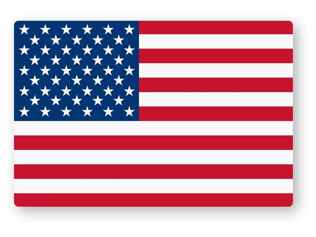Reflective Sticker Workshop Flag Sticker (USA) (S) Retroreflective Weatherproof 5 Years US S