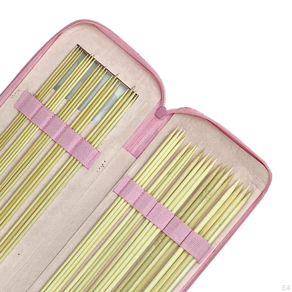 Bamboo Knitting Tools Double Pointed Weave Beginners with Storage Bag Professional Indoor 2.5mm-6mm