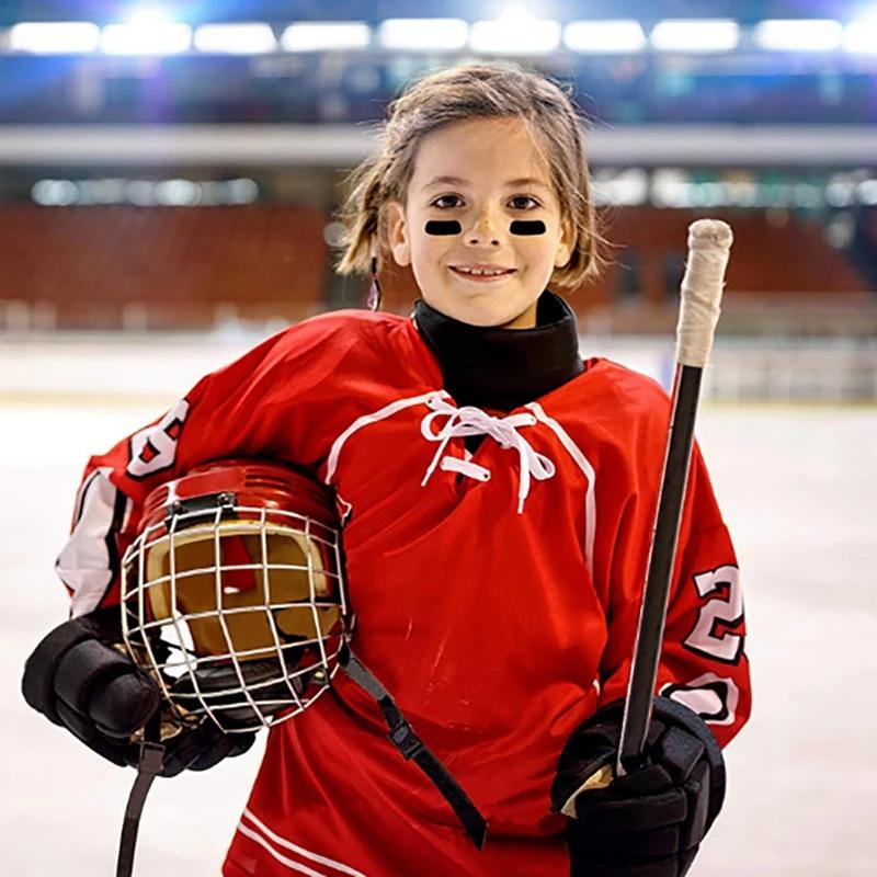 Baseball Eye Black Stickers 100Pcs Breathable Under Eye Football Strips Sports Eye Stickers For Girls Boys Adults Kids Sport