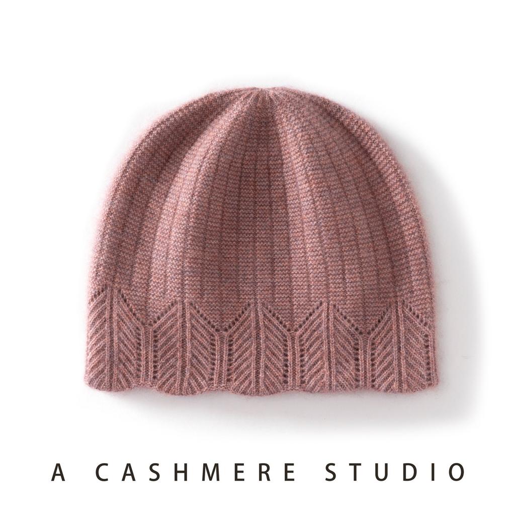 First-line Cashmere Hat Women's Simple Fashion Double-layer Thickened Knitted Hat Thermal Ear Protection Hat Headgear Hat