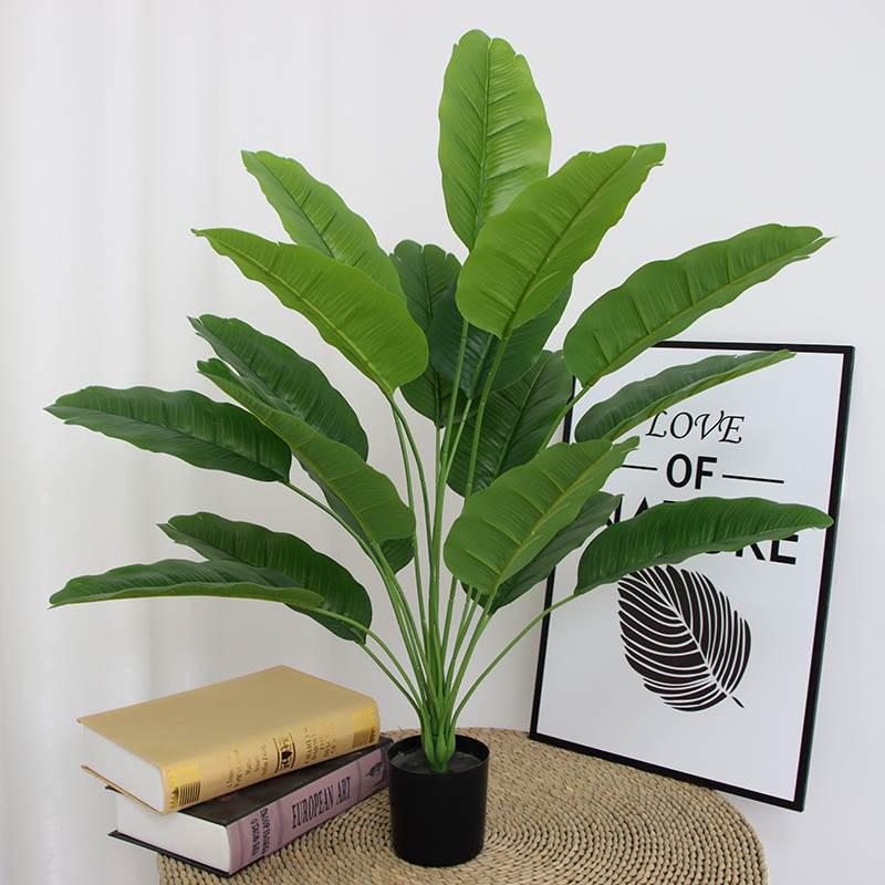 Artificial Bionic Green Plants: Floor-Standing Turtle Back Leaves Ornament for Living Room and Bedroom Decor