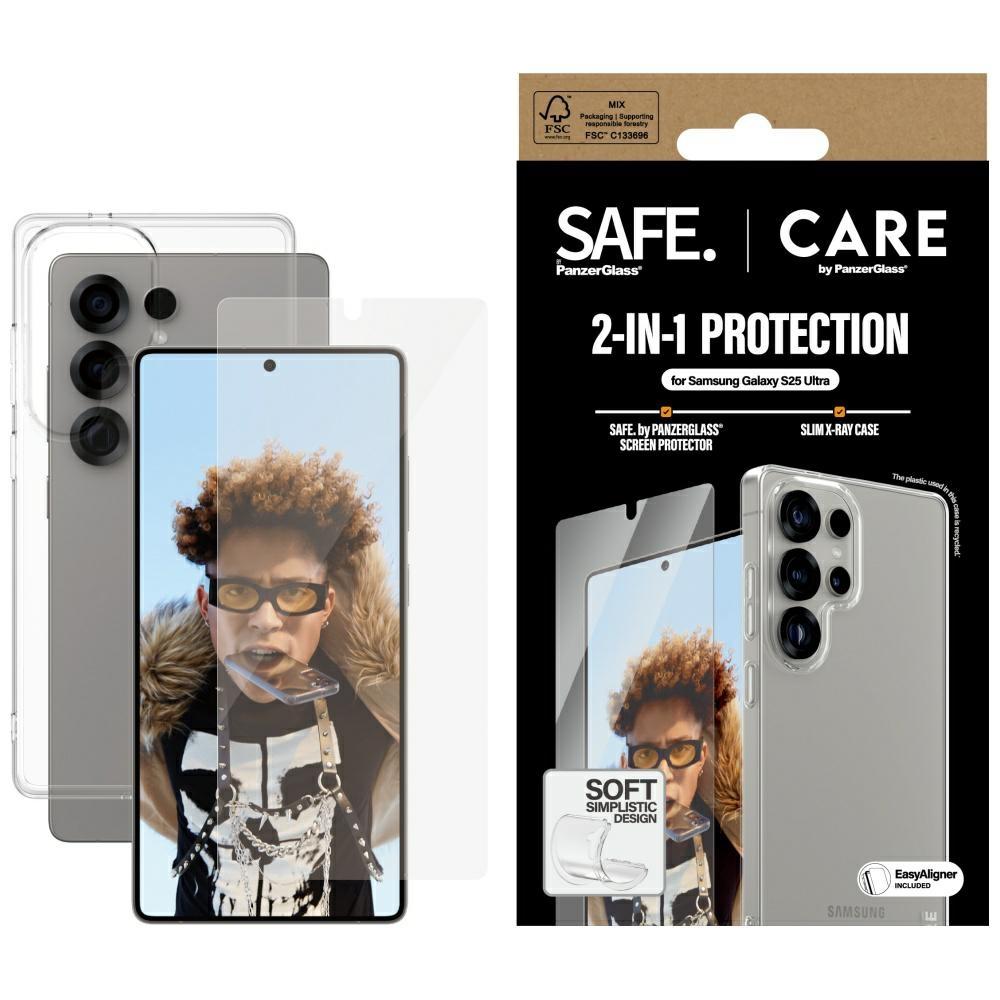 Etui + szkło do Samsung Galaxy S25 Ultra PanzerGlass Fashion 2w1 Czarne