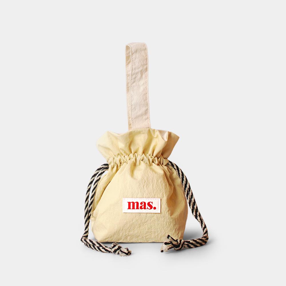 Masmarulez Handle String Bag_Solid Light Yellow