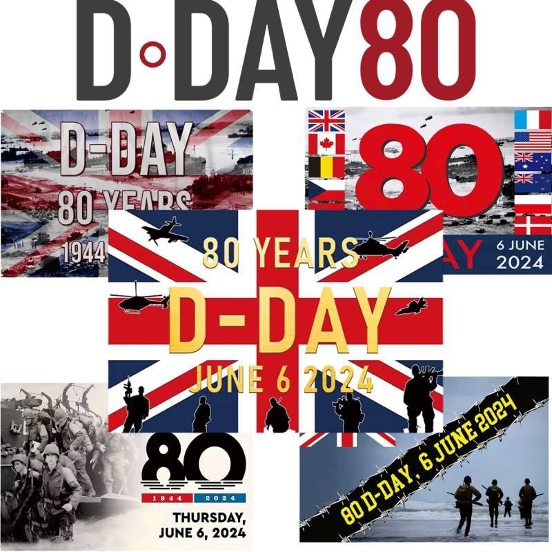 80. Jahrestag des D-Day Flagge Gedenkflagge Polyesterbanner