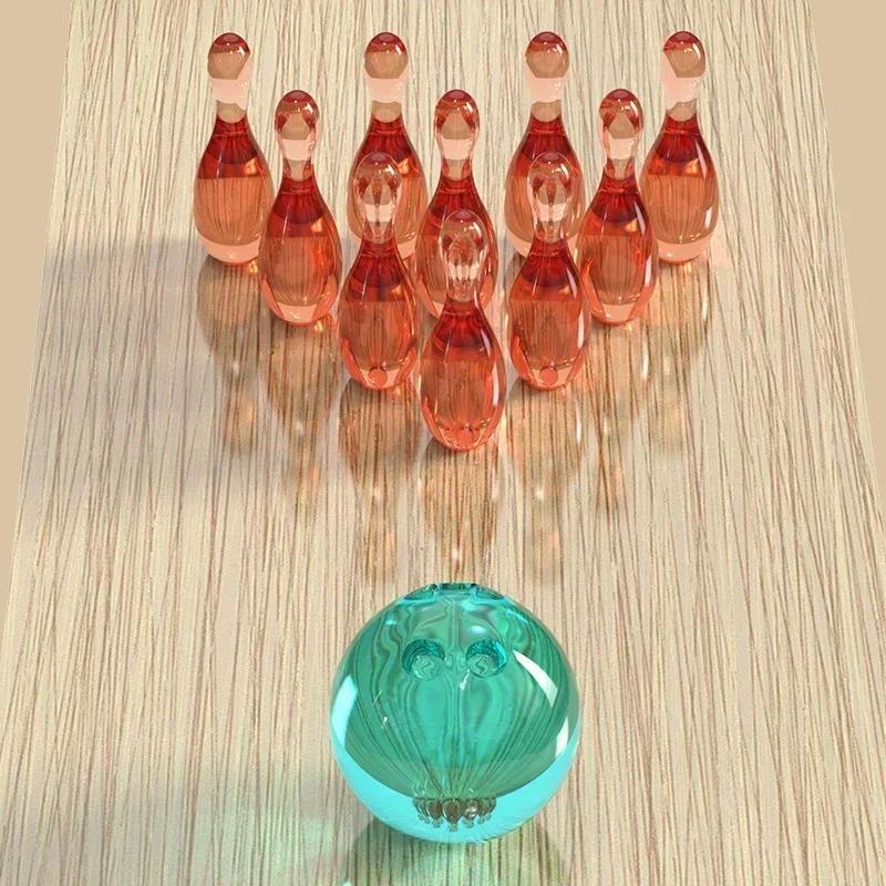 Bowling Resin Creative Molds Kit DIY Crystal Epoxy Resin Bowling Ball Silicone Mold Family Play Table Ornament Candle Mould