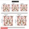 2pcs 2D Flat Printing Christmas Curtains Deer Heart Holly Christmas Fabric Without Electricity Festive Holiday Use for Classroom