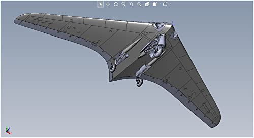 Micromill 1/72 Scale German Air Force Horten H-9 V1 BMW 003 Jet Engine (AMP Brand) Plastic Model Kit MKRAMP72-017 Molded In Color