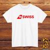Swiss International Airlines Logo T-Shirt Schwarz/Grau/Weiß/Marineblau/Rot/Blau S-5XL