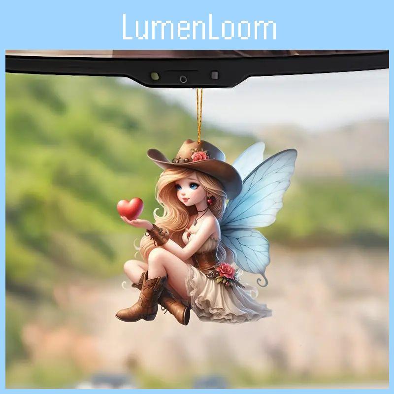 Adorable Acrylic Cartoon Car Rearview Mirror Decoration Keychain Pendant For Vehicles