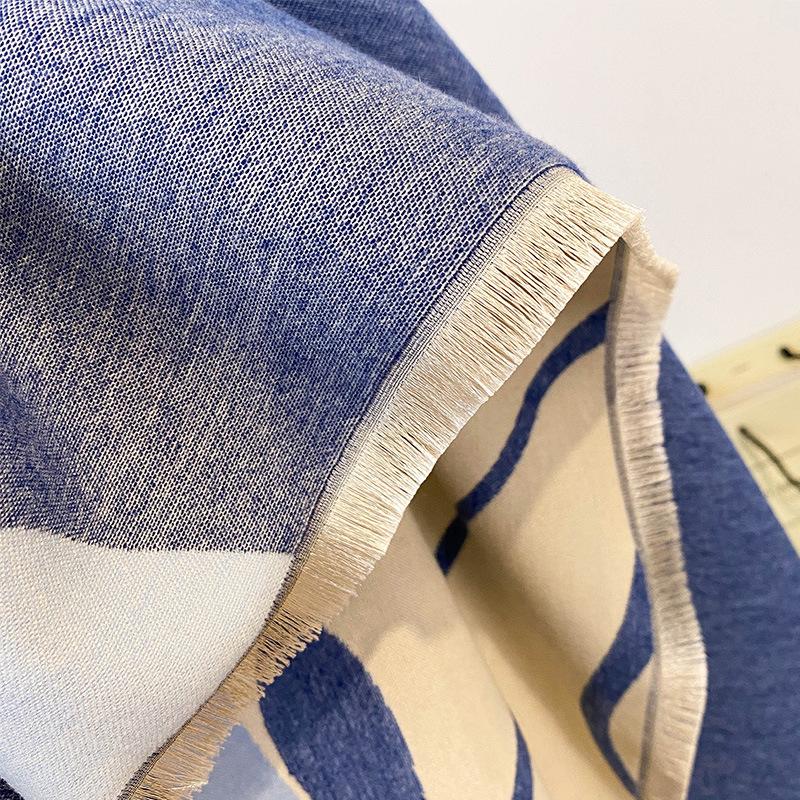 Fashion Versatile Tassel Thickened Scarf With Loose Shawl High-End Cape Women