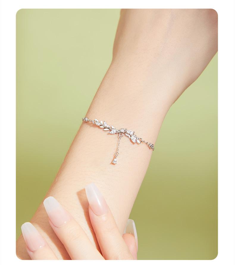 2025 New Style Exquisite Sterling Silver Bracelet for Women - Light Luxury 999 Silver Girls' Birthday Gift