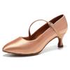 Fashion Silk  Ladies Modern Dance ShoesTango Latin Dance Shoes Waltz Closed Toe Dance  Shoes Heeled 5CM
