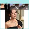 Elegant Crystal Ginkgo Leaf Pendant Necklace Stunning Korean Style For Women