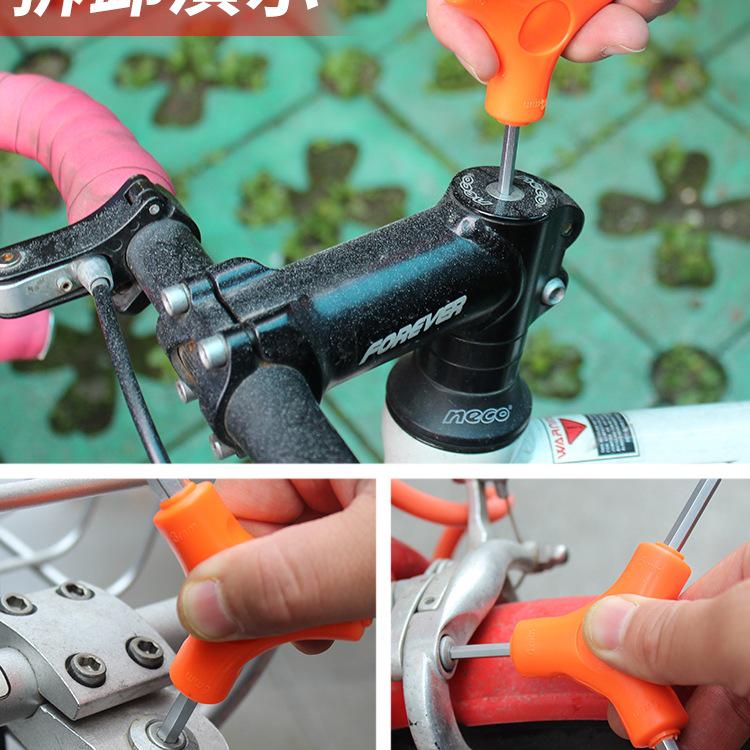 Gangtuo Triangular Hex Wrench Set for Mountain Bikes - Includes Three-Way Hex & Six-Point Angle Screwdrivers