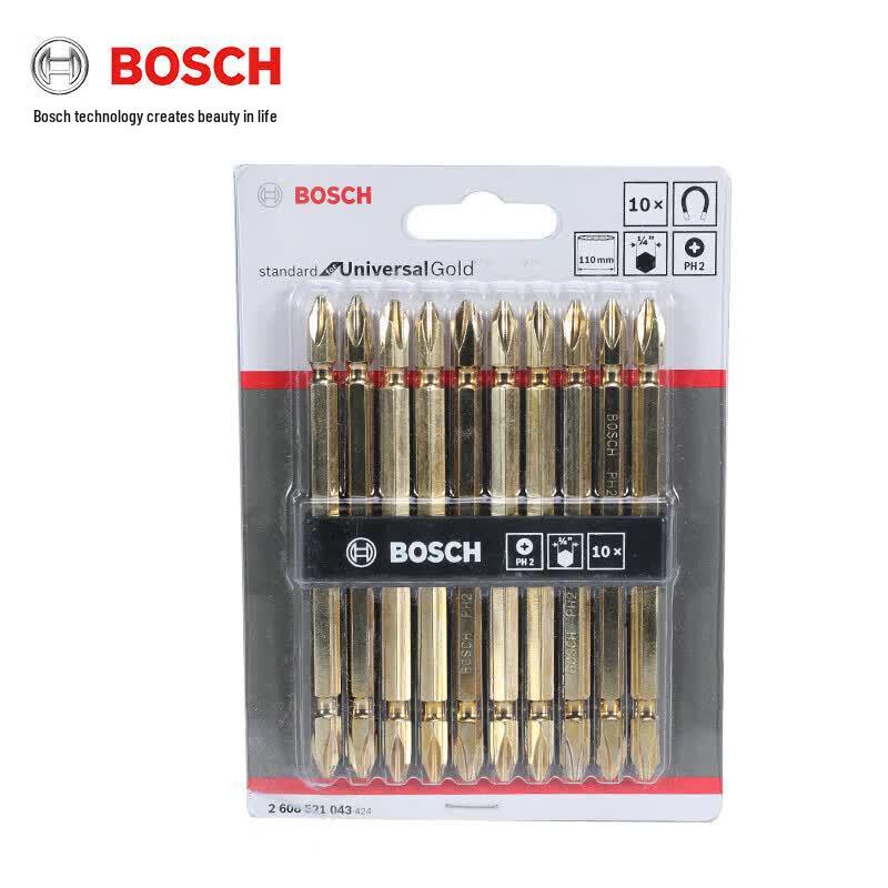 Bosch PH2 Double-Head Magnetic Impact Screwdriver Bit, 65mm CN plug (adapter included)