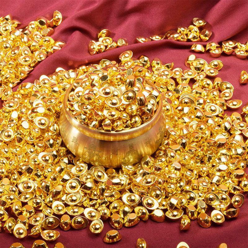 Chinese Style Brass Lucky Gold Ingots Decoration Craft