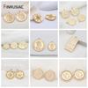 DIY Necklace Pendants Earrings Charms Jewelry Making Accessories  Gold Plated Commemorative Coin Pendant Wholesale