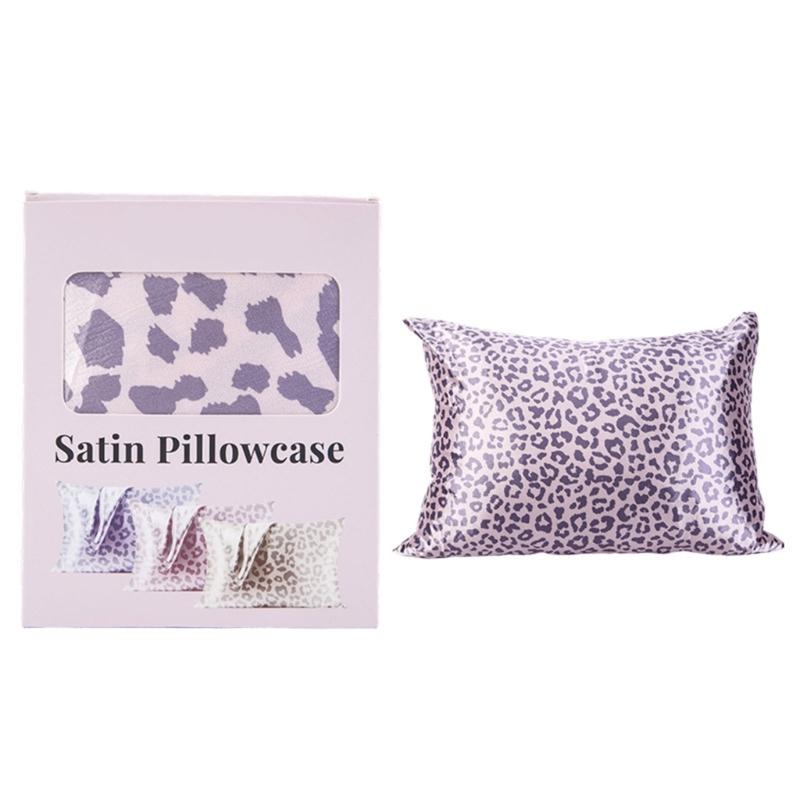 

Элегантная сатиновая наволочка с леопардовым принтом на молнии, стандартного размера, для декора спальни и комфортного сна фиолетовый