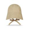 VARZAR VA Curved Oval Metal Bonnet Hat Beige