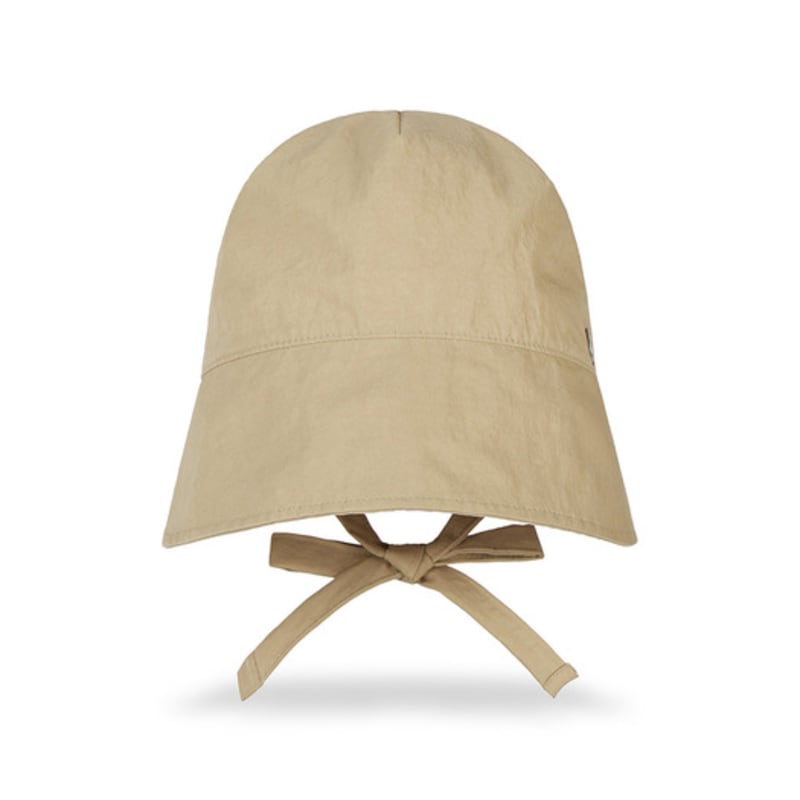 VARZAR VA Curved Oval Metal Bonnet Hat Beige