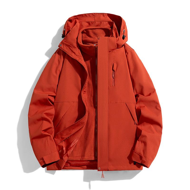 Jacket Men's and Women's Same Three-in-one Windproof and Waterproof Autumn and Winter Outdoor Mountaineering Jacket