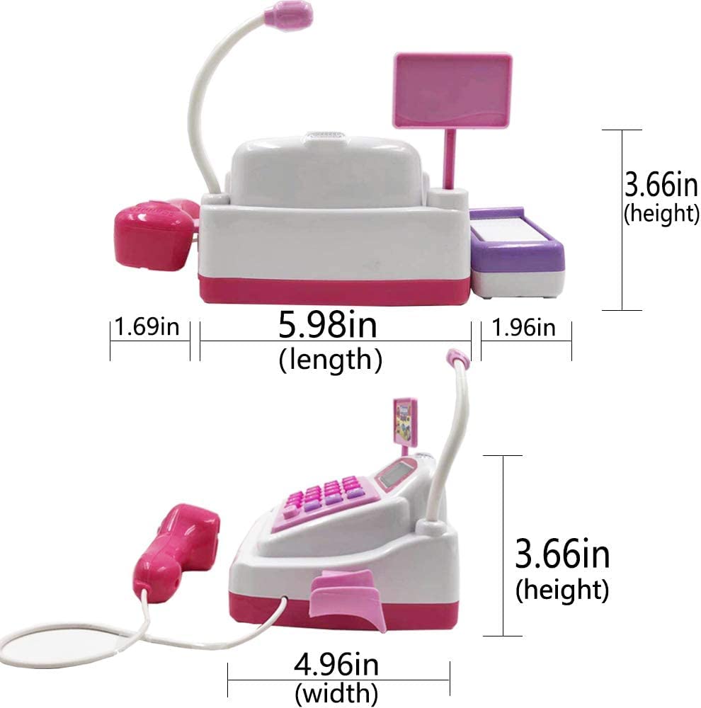 Sotodik Toy Cash Shopping Pretend Play Store Pretend Gift Register, Register, Toy, Checkout, Play, Girls, Pink, Play,