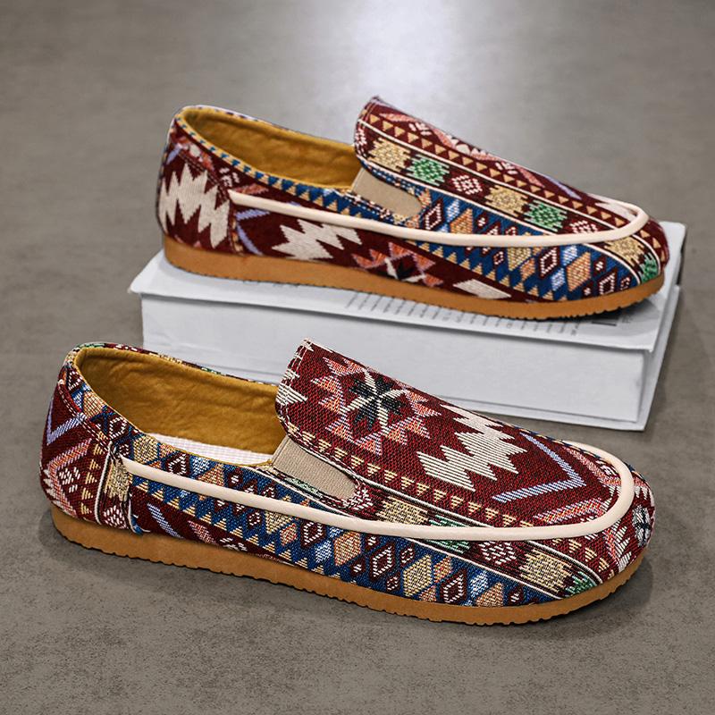 2024 New Summer Printing Pattern Loafers For Men Fashion Causal Flats Shoes Sports Walking Sneakers Zapatillas Hombre