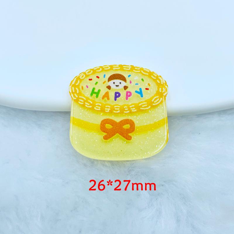 10 New Kawaii Cartoon Cake Series Acrylic Flat Diy Crafts Scrapbook Hair Bow Center Accessories Embellishment A89