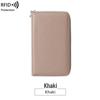 RFID Long Wallet: Top Grain Cowhide Passport & Document Holder with Zipper Phone Pouch for Men & Women