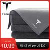 Autoaufkleber Tesla 1 Stück Wildleder Fleece Mikrofaser Handtuch Reinigungstuch Lappen Auto Styling für Tesla Model 3 S X Y 2022 Stil Roadster