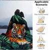 1pc Tiger Jungle Print Blanket, Lightweight Flannel Fleece with Digital Printing, Soft Warm for Sofa, Travel, Camping, Office, Couch, Chair, and Bed,