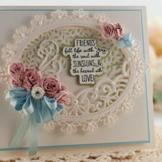Oválný květinový rámeček, kovové vyřezávací šablony, DIY scrapbooking, papírové karty, šablona do alba