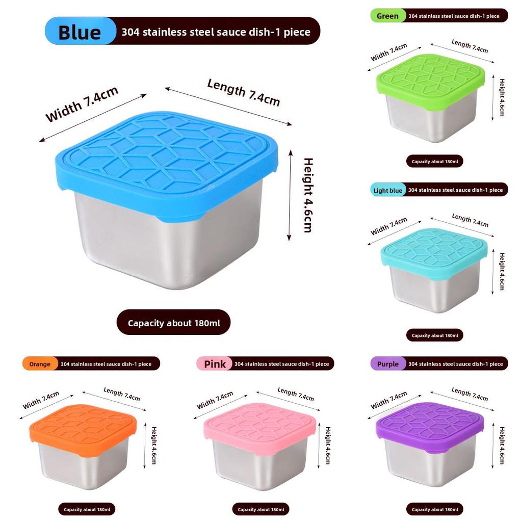 Stainless Steel Food Storage Container With Silicone Lid For Home Use And Portable Meal Prep