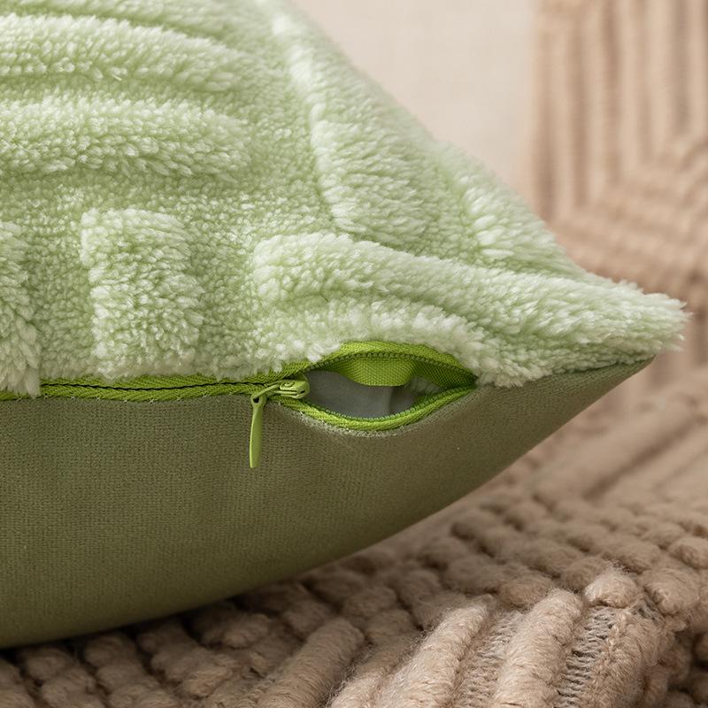 Push Pillowcase Without Core Braided Plush Pillowcase Office Sofa Waist Pillow Bed Head Cushion