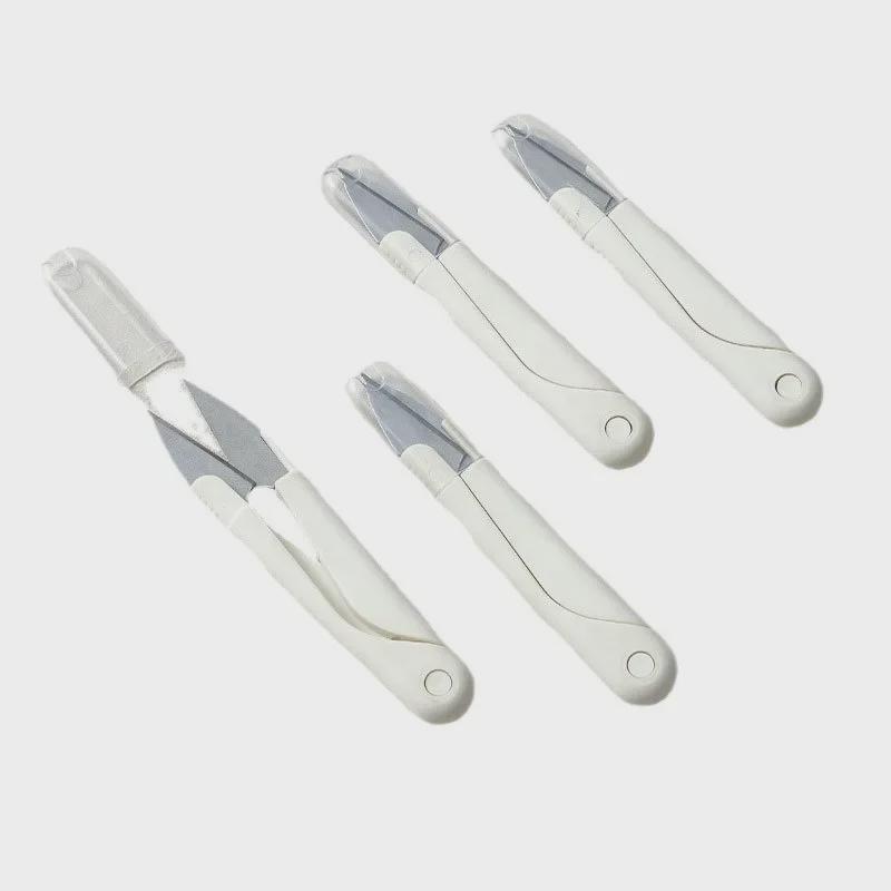 Multi Functional Covered Craft Scissors, Portable Home Sewing Tailor Fishing Line Cross Stitching Small Scissors,