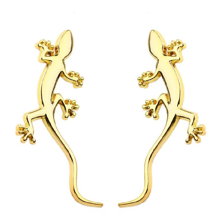 2pcs Metal Geckoes Car Badges Decals Stickers Emblems For Enhancing Auto Motorcycles Scooters Aesthetics Personal Style