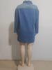 2024 European and American Women's Spring/Summer Loose Denim Lapel Dress