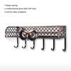 Multifunctional Wall Mounted Owl Spice Shelf with Hooks Iron Spice Rack Space Saving Storage
