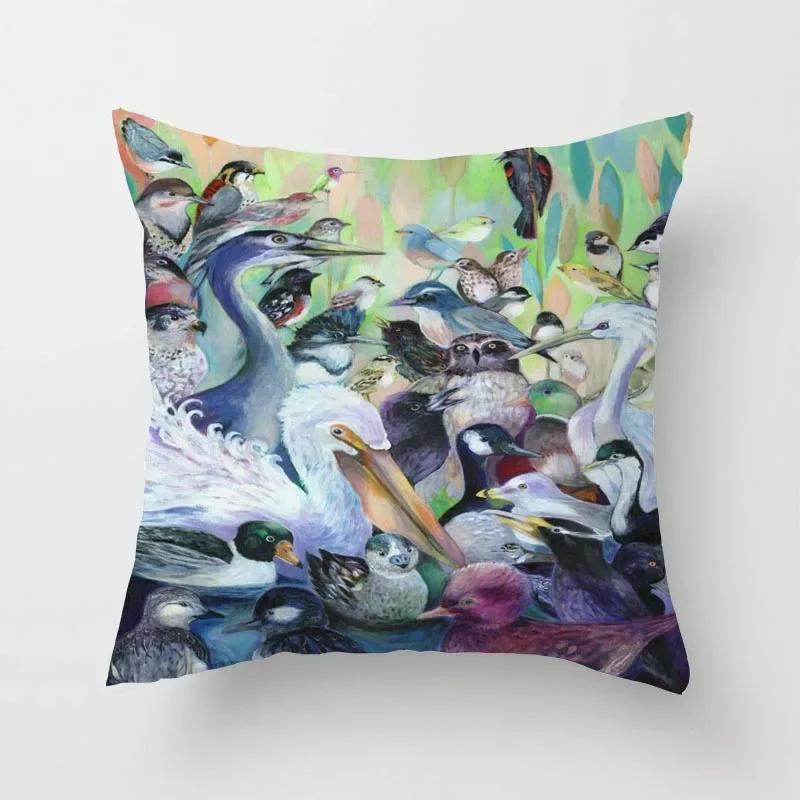 

Абстрактная Современная Картина Цветы Наволочка Геометрическое Искусство Подушка Диван Дом 66x66cm