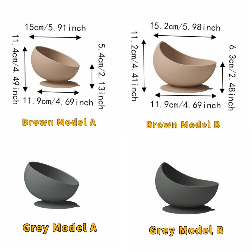 Neck Protection Silicone Pet Bowl Non-Slip Elevated Feeder Stable Dog Food Bowl Pet Dining