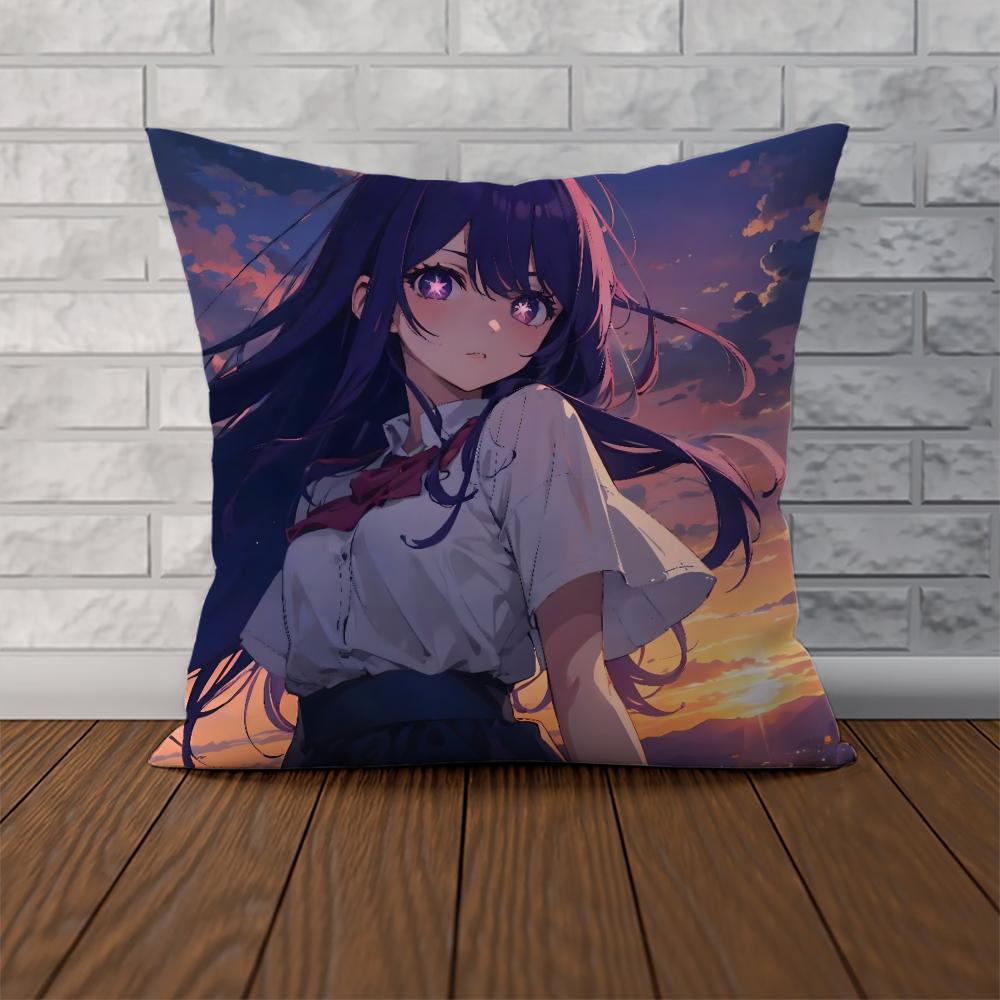 Hoshimachi Suisei Pillow Case For Car Sofa Decorative Home Doublesided Print Plush Square Throw Pillow Cushion Cover