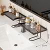 50/60cm Bathroom Counter Shelf Draining Anti Slip Faucet Shelf Heavy Duty Hollow Out Bathroom Vanity Shelf