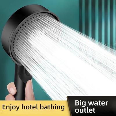 Black 5 Modes Shower Head Adjustable High Pressure Water Saving Shower Head Water Massage Shower Head Bathroom Accessories