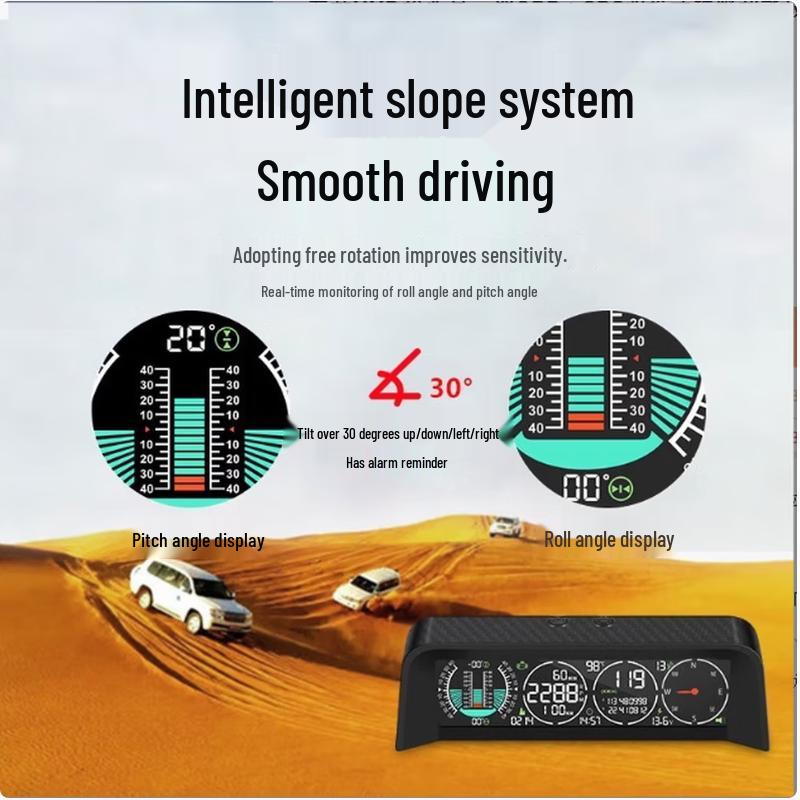Car HUD Head-up Display with OBD+GPS and Inclinometer