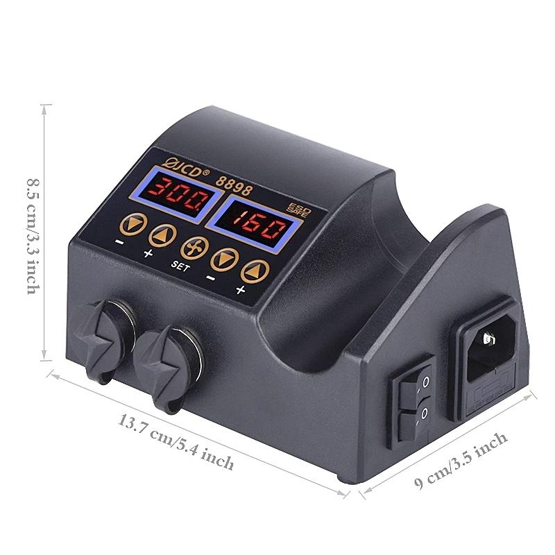 JCD 750W Soldering Station 2 in 1 Hot Air Gun Soldering Iron LCD Digital Display Welding Rework Station for BGA PCB IC Repair