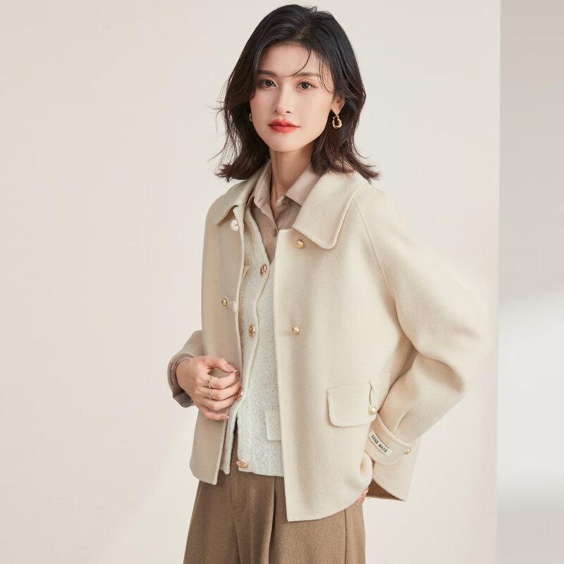 Women's 100% Sheep Wool Double-Sided Winter Coat