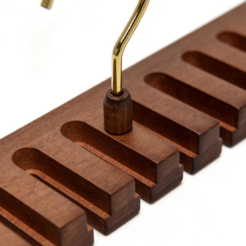 Wooden Belt Rack for Closet Wall Mount Sturdy Space Saving Tie and Belt Hanger Organizer Holder Holds 14 Belts
