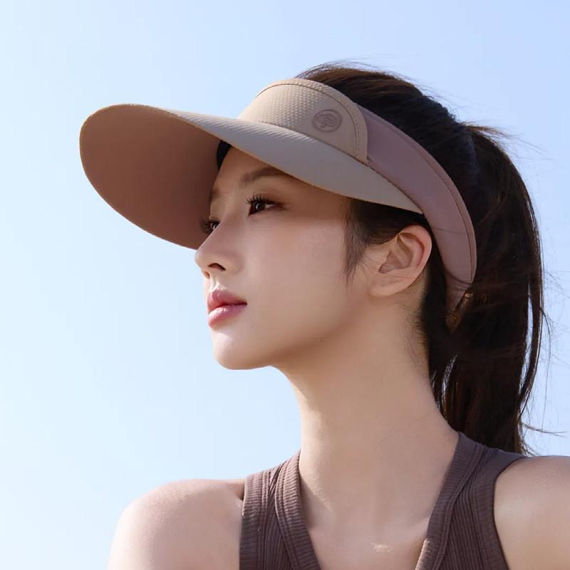 Summer Sun Protection Hat With Letter Embroidery For Outdoor Running And Cycling Enthusiasts