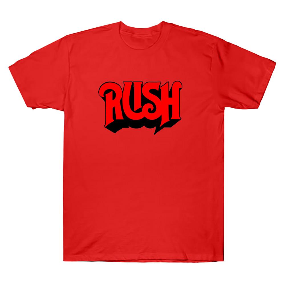 

RUSH Band T-shirts Men s Pattern Printed Clothes Summer Fashion Unisex Casual Tees Round Neck Short Sleeve Cotton T Shirt XXL червоний